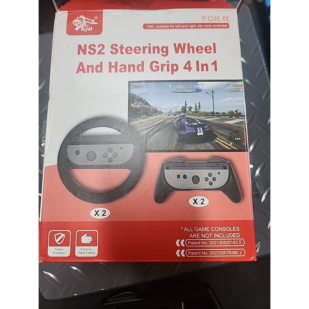 NS2 Steering Wheel and Hand Grip 4 in 1 for Nintendo Switch